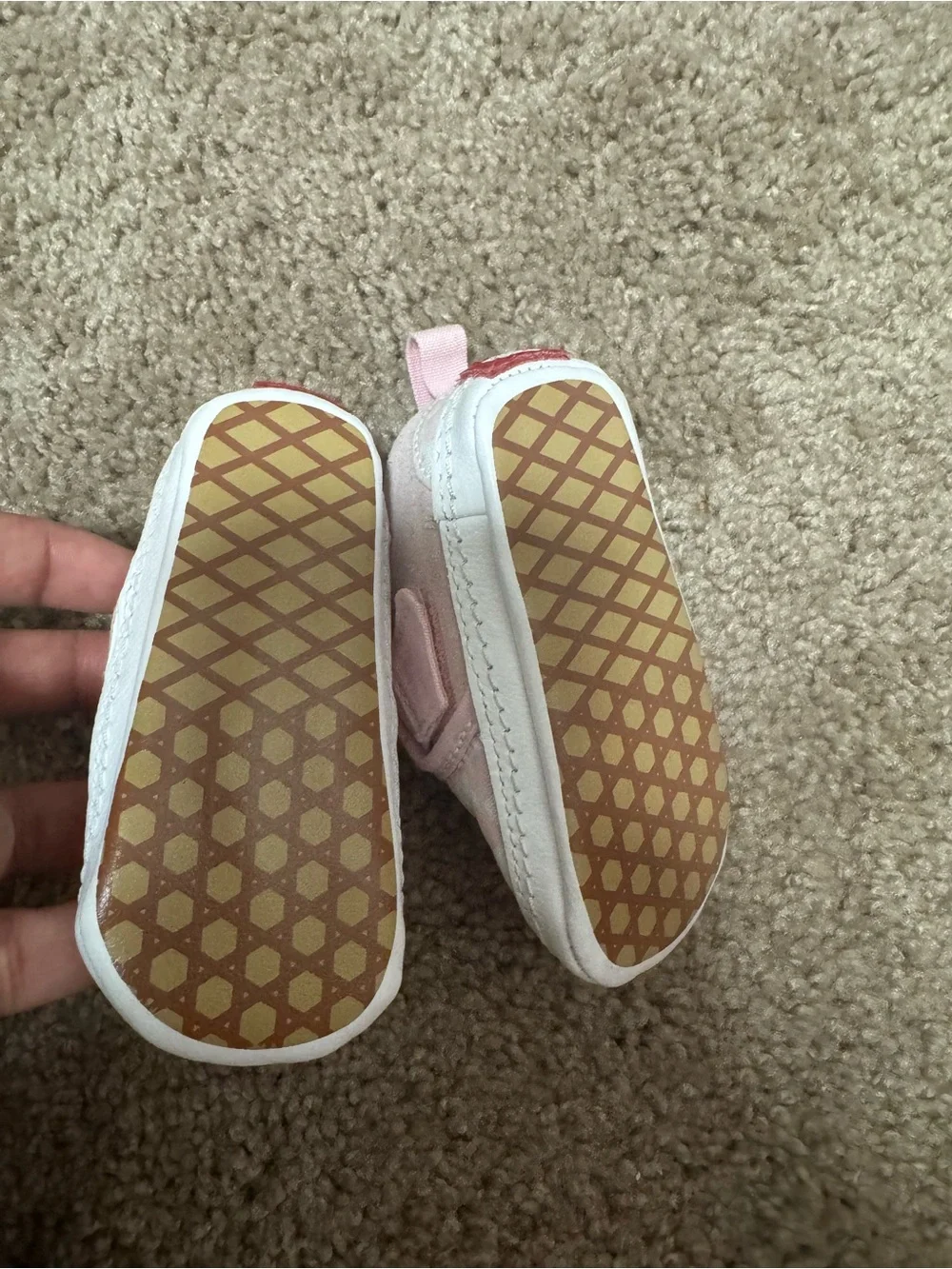 Vans Pink Baby Slip-On Walker Shoes